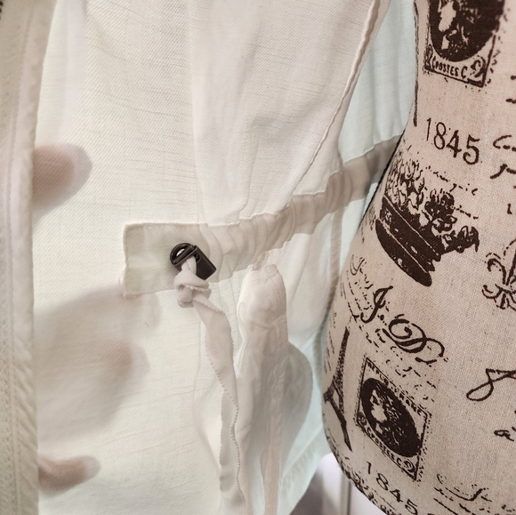 NWT Talbots White Denim Jacket with Adjustable Waist M - Picture 7 of 13